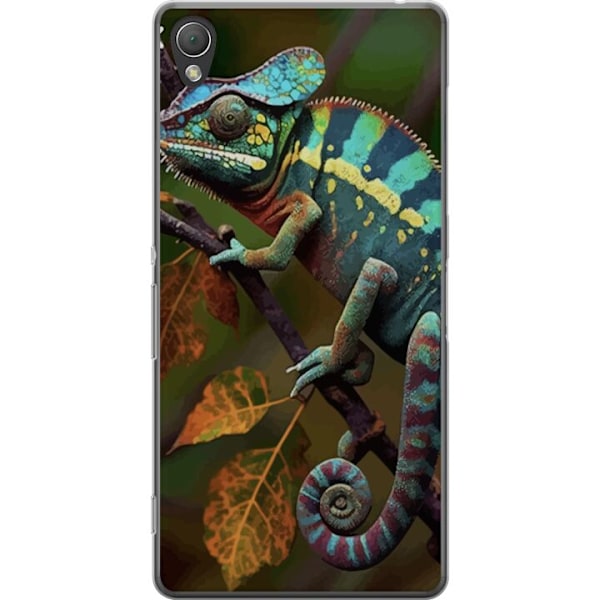 Sony Xperia Z3 Genomskinligt Skal Ödla Grafisk Streetwear Design Djurmönster Modern Urban Stil Populärt Motiv Kreativ Art Trend