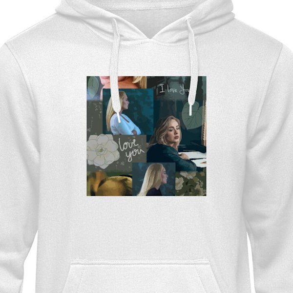 Hoodie til Voksen | Behagelig Hættetrøje Adele hvid XL