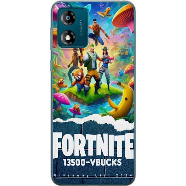 Motorola Moto E13 Gennemsigtig cover Fortnite