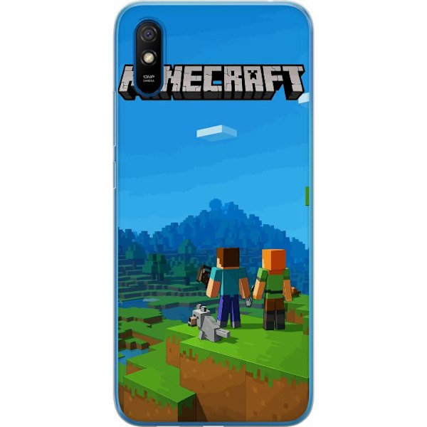 Xiaomi Redmi 9AT Genomskinligt Skal Minecraft Key Art