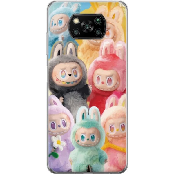 Xiaomi Poco X3 NFC Läpinäkyvä kuori Labubu Luonnos Tyyli