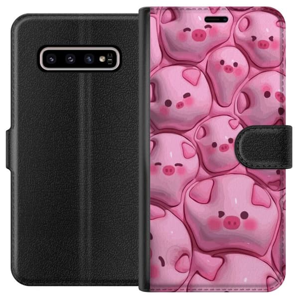 Kompatibelt Lommeboketui til Samsung Galaxy S10+ Boblende Griser