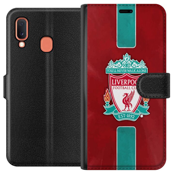 Samsung Galaxy A20e Lommeboketui Liverpool FC - Klassisk Fotba
