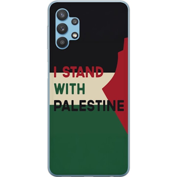 Samsung Galaxy A32 5G Genomskinligt Skal Stand with Palestine – solidaritetsdesign med starkt budskap