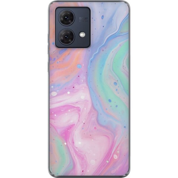 Motorola Moto G84 Gennemsigtig cover Pastelmarmor