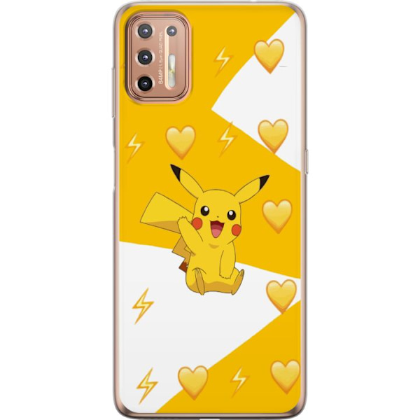 Motorola Moto G9 Plus Läpinäkyvä kuori Pikachu Pokémon Pelihahmo Peliaihe Suosittu Ikoni Sarjakuvasarja Pokémon GO Lasten Klassikko