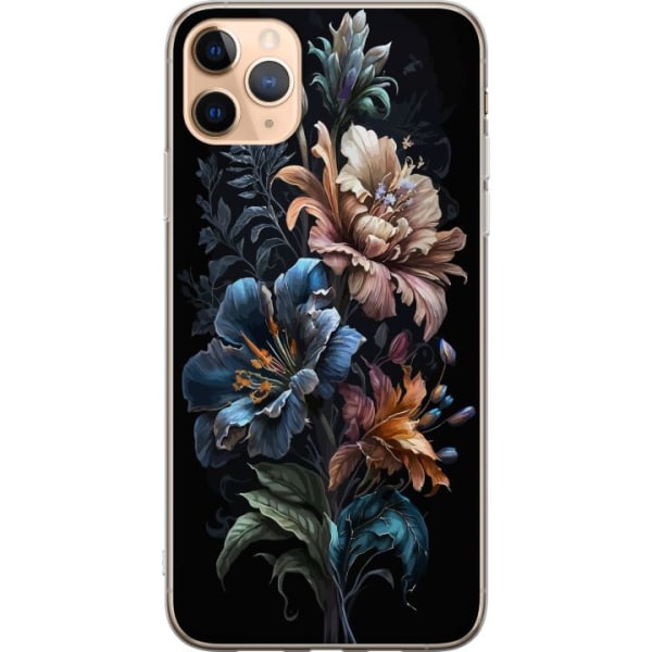 Apple iPhone 11 Pro Max Läpinäkyvä kuori Kukat