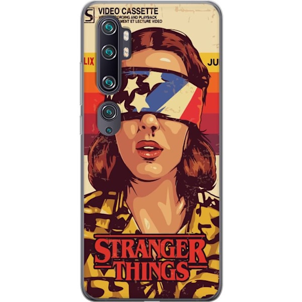 Xiaomi Mi Note 10 Läpinäkyvä kuori Stranger Things VHS