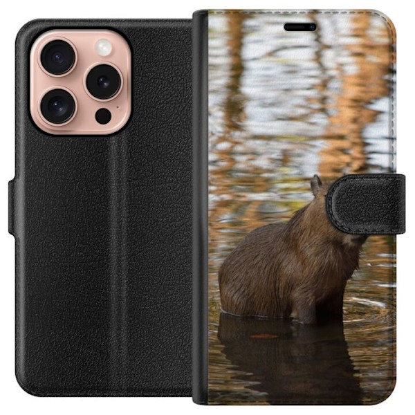 Apple iPhone 16 Pro Lompakkokotelo Capybara