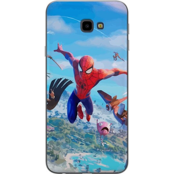 Samsung Galaxy J4+ Läpinäkyvä kuori Fortnite Spiderman