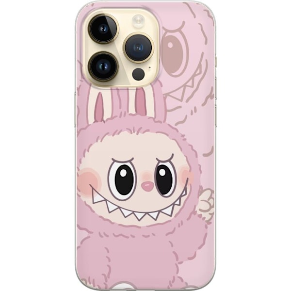 Apple iPhone 14 Pro Genomskinligt Skal Labubu Floral Freak – Blommigt monster i vintage-stil