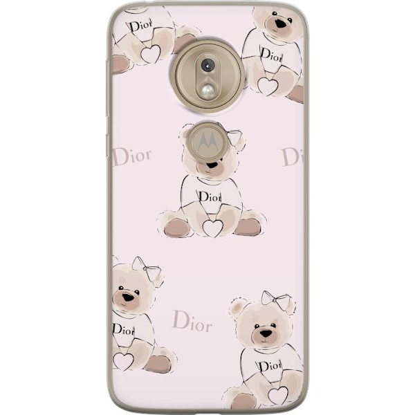 Motorola Moto G7 Play Läpinäkyvä kuori Teddy Dior Vibes - ylellinen nalle muotityyliin
