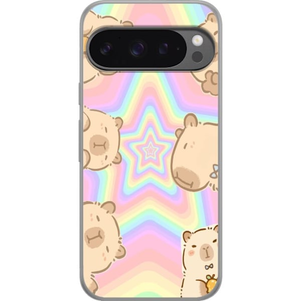 Google Pixel 9 Pro XL Läpinäkyvä kuori Kawaii Capybara Gala