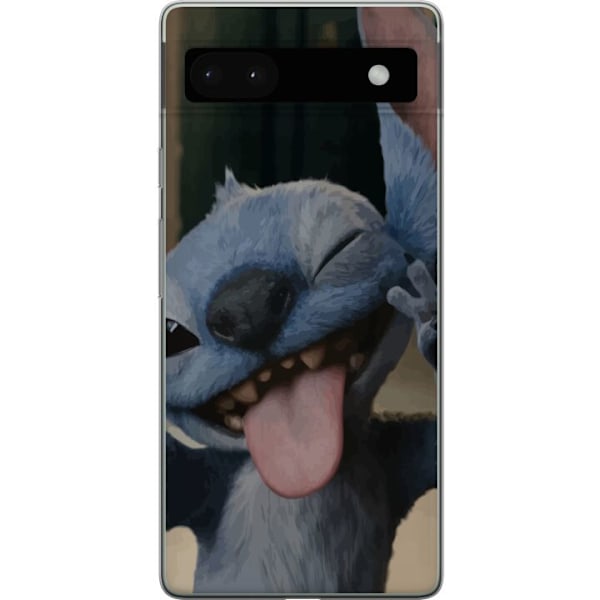 Google Pixel 6a Läpinäkyvä kuori Stitch Söpö Alien - Sininen Suosikki Ulkoavaruudesta