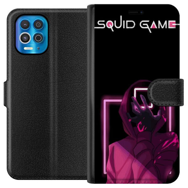 Motorola Edge S Plånboksfodral Squid Game Tema Populär Serie Motiv Grafiskt Ikoniskt Design Asiatisk Popkultur Spänning Drama