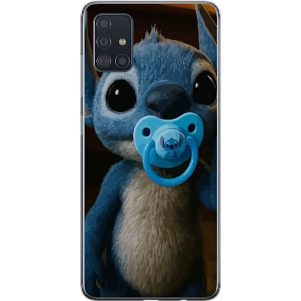 Samsung Galaxy A51 Läpinäkyvä kuori Stitch & Napp - vauvateema söpöllä hahmolla