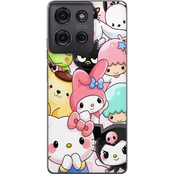Motorola Moto G75 Läpinäkyvä kuori Kawaii Sanrio Crew