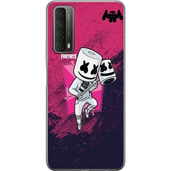 Huawei P smart 2021 Genomskinligt Skal Marshmello Fortnite Skin Emote Gaming DJ Karaktär Populärt Motiv Barn Ungdom Trend