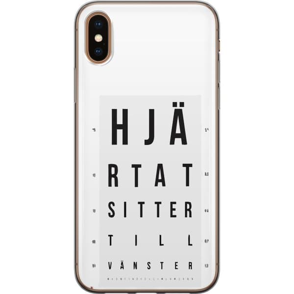 Kompatibelt Mobilskal till Apple iPhone XS Hjärntest höger vänster vit