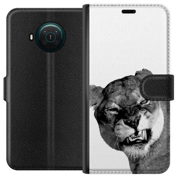 Nokia X10 Lompakkokotelo Leijona Taiteellinen Eläinaihe Afrikkalainen Tyyli Viidakon Tunnelma Graafinen Suunnittelu Kotikoristeet Eläintema
