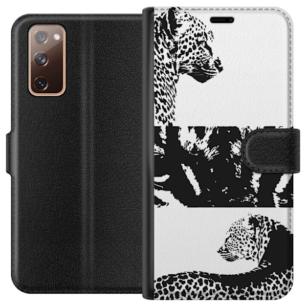 Samsung Galaxy S20 FE Lompakkokotelo Leopard Faces