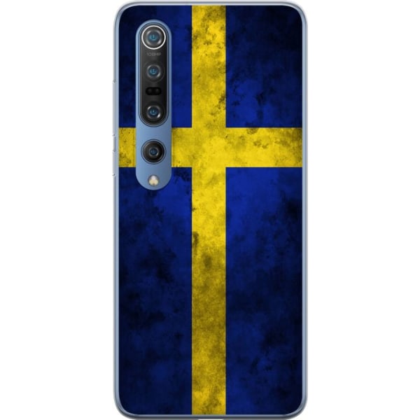 Xiaomi Mi 10 Pro 5G Gennemsigtig cover Sverige Flag