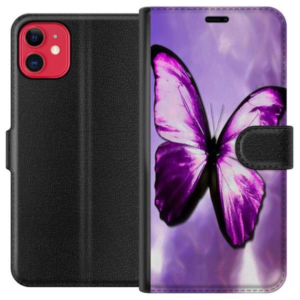 Kompatibel Tegnebogsetui til Apple iPhone 11 Fjærilt