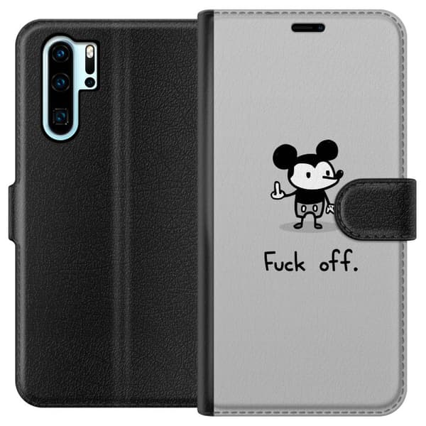 Kompatibelt Lommeboketui til Huawei P30 Pro  Mikke Mus Knull