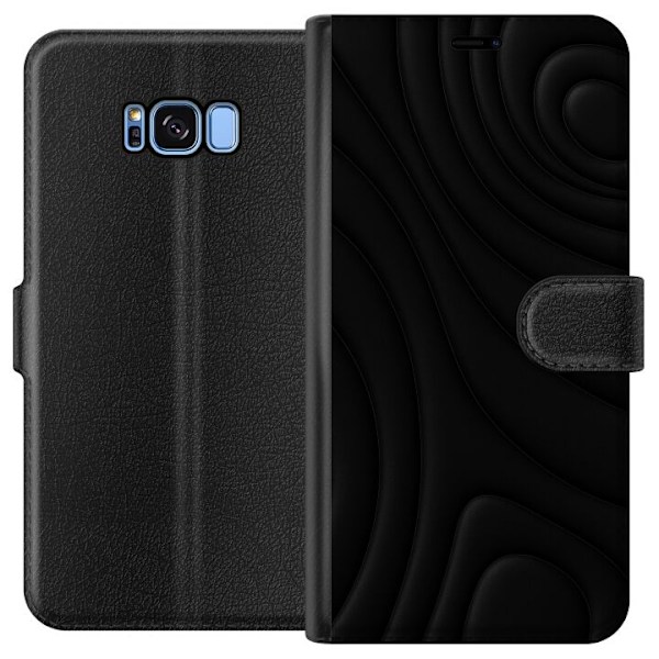 Samsung Galaxy S8 Tegnebogsetui Sorte Bølger