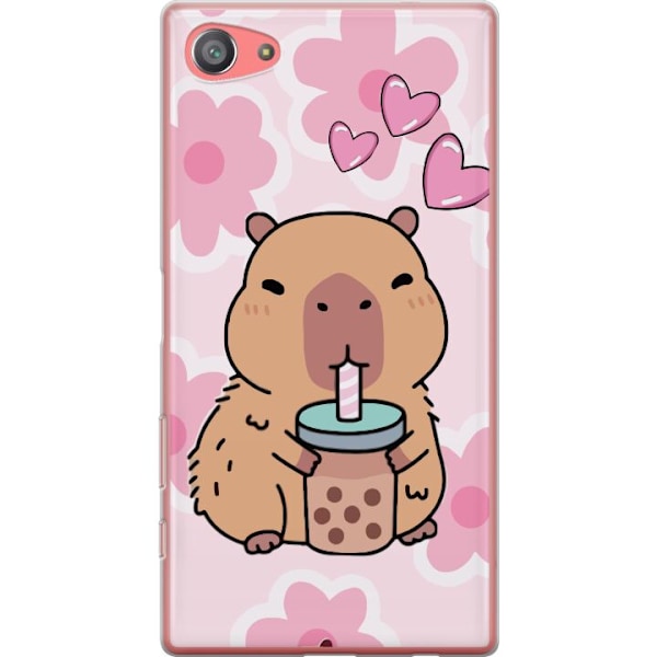 Sony Xperia Z5 Compact Gennemsigtig cover Kawaii Capybara Hjer