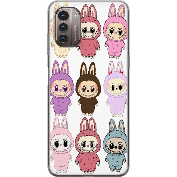 Nokia G21 Gjennomsiktig deksel Labubu Pink Monster - Popkunst