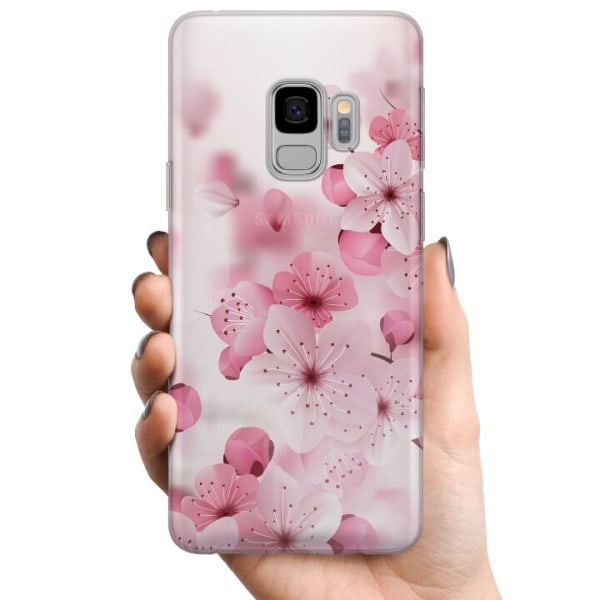 Samsung Galaxy S9 TPU Mobilcover Kirsebærblomst