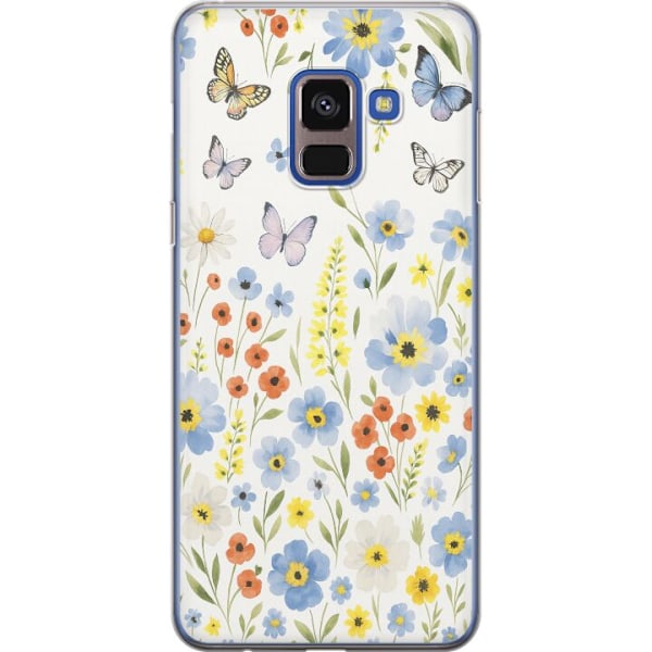 Samsung Galaxy A8 (2018) Genomskinligt Skal Sommarblommor