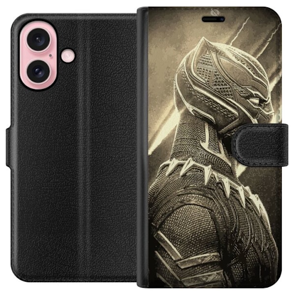 Apple iPhone 16 Lompakkokotelo Wakanda Forever : Black Panther