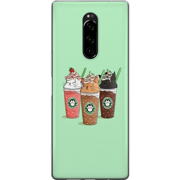 Sony Xperia 1 Läpinäkyvä kuori Catpuccino