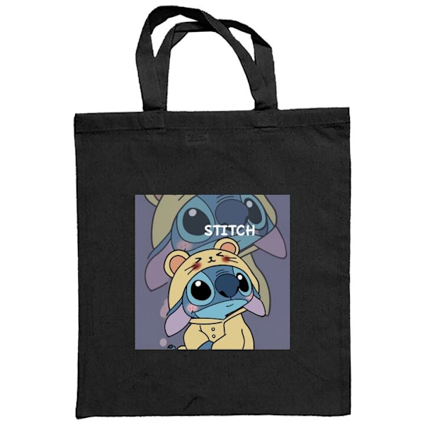Tygpåse | Hållbar Shoppingväska i Tyg Stitch Svart one size