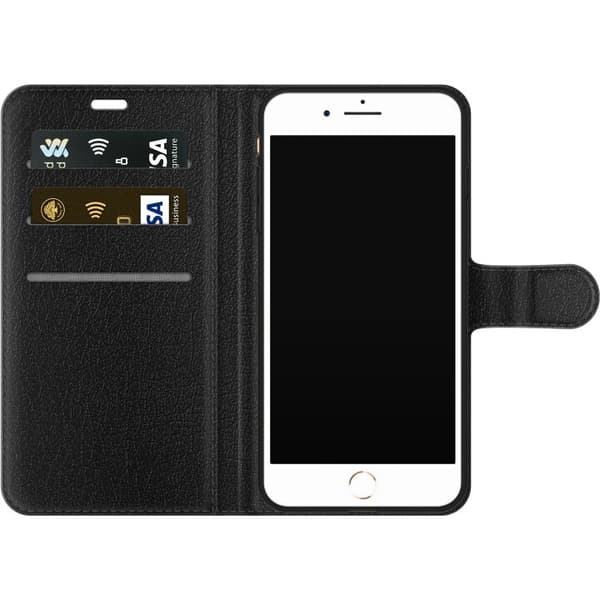 Kompatibel Tegnebogsetui til Apple iPhone 8 Plus Lilla My Förvånad pink