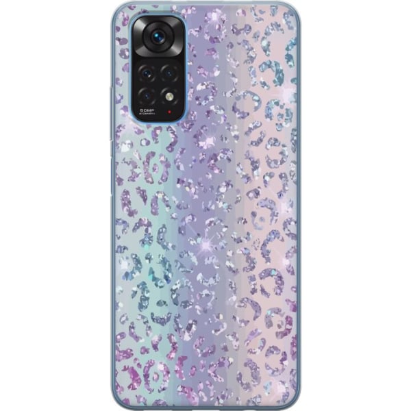 Xiaomi Redmi Note 11S Läpinäkyvä kuori Glitter Leopard