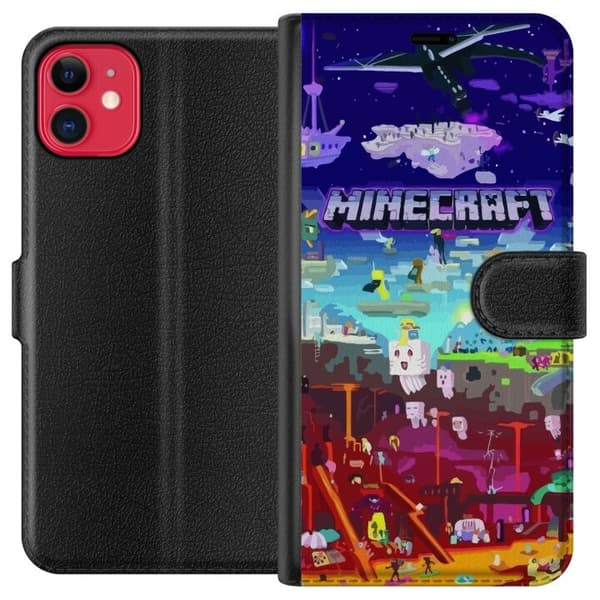 Kompatibel Tegnebogsetui til Apple iPhone 11 Minecraft
