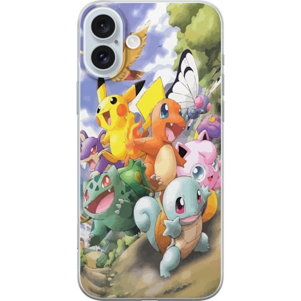 Apple iPhone 16 Plus Läpinäkyvä kuori Pokémon