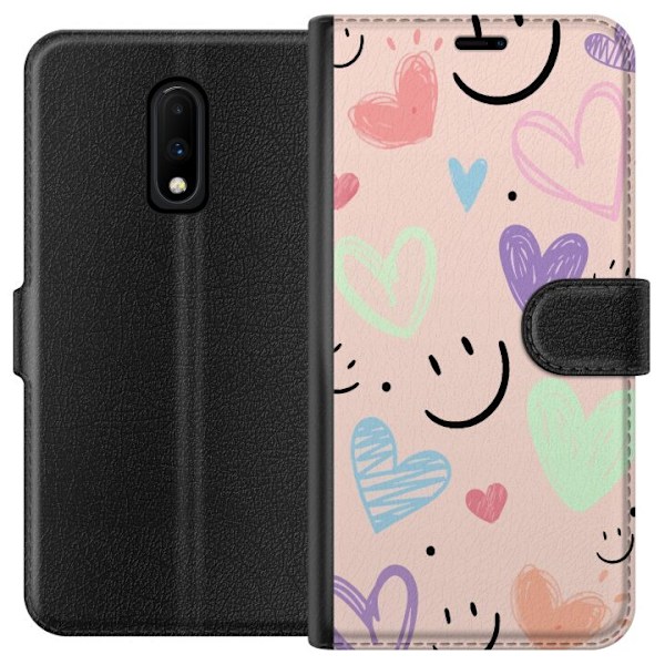 OnePlus 7 Lompakkokotelo Sileä kuvio