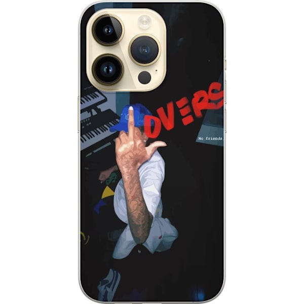 Apple iPhone 14 Pro Genomskinligt Skal Lovers Mystical Romance Kärlek Mystik Design Romantiskt Motiv Populärt Grafiskt Mönster Fashion Stil
