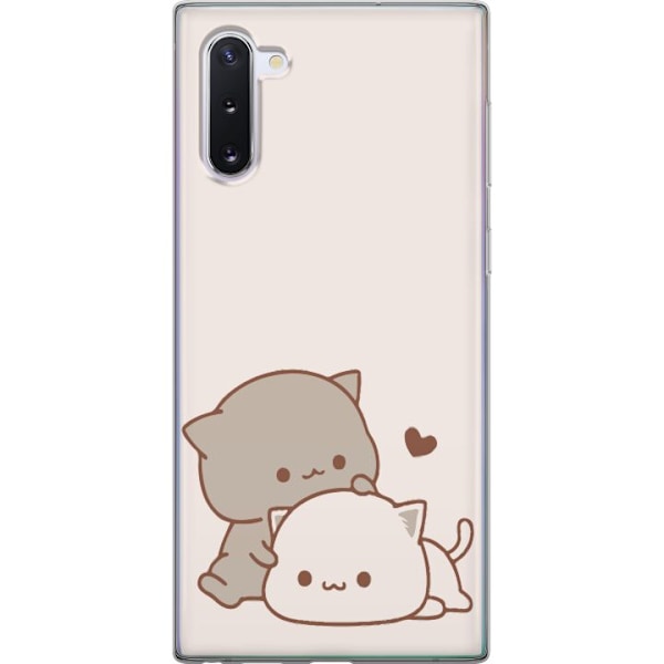 Samsung Galaxy Note10 Genomskinligt Skal Kawaii Söta katter