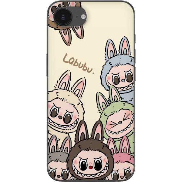 Apple iPhone 16e Genomskinligt Skal Labubu Pastel Collection