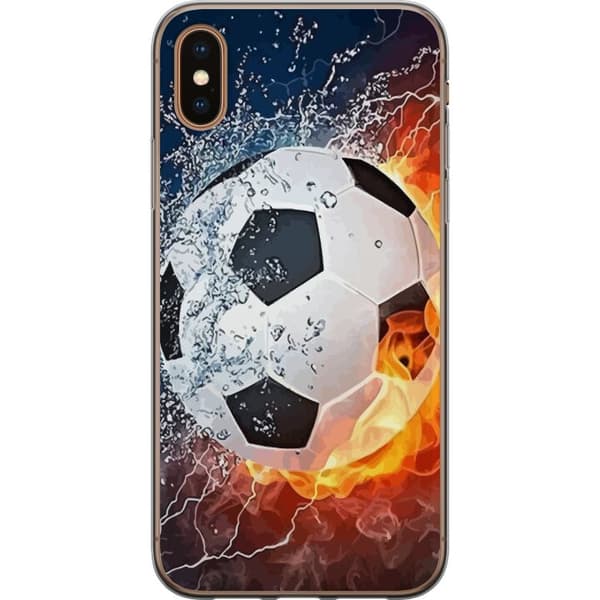 Kompatibelt Mobildeksel til Apple iPhone X Fotball Eld