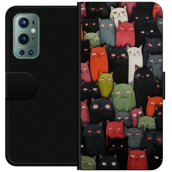 Kompatibelt Plånboksfodral till OnePlus 9 Pro Katter