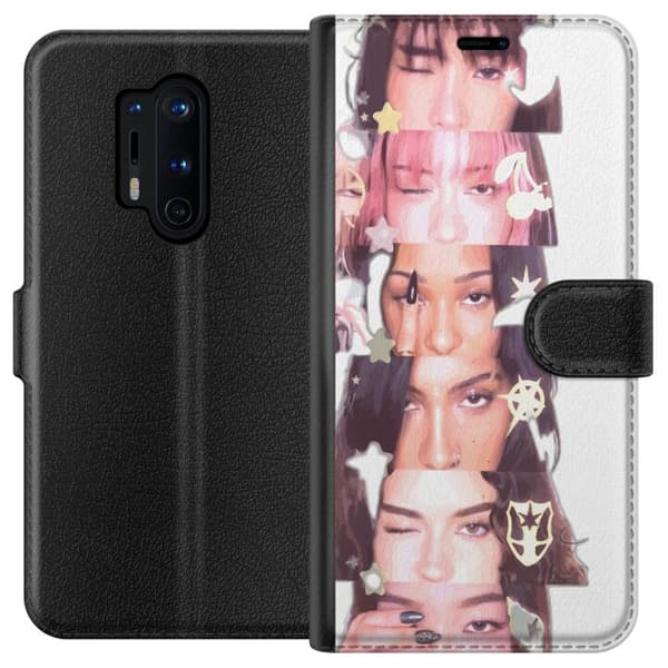 Kompatibelt Plånboksfodral till OnePlus 8 Pro KATTÖGA vit