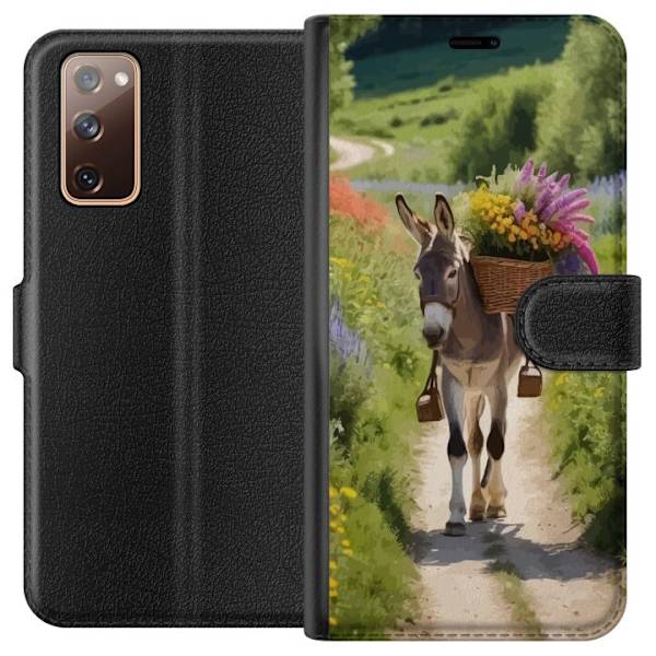 Samsung Galaxy S20 FE Tegnebogsetui Æsel Dyremotiv Rolig Design Naturmotiv Populær Dekoration Humor Grafisk Dyretema Eksotisk