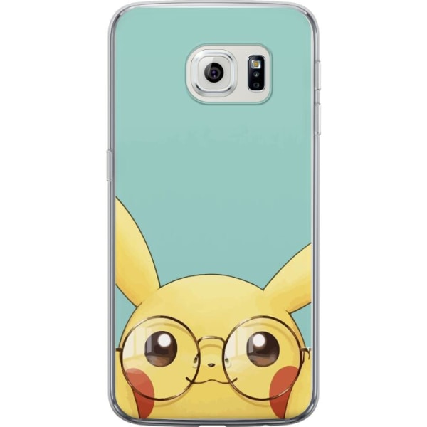 Samsung Galaxy S6 edge Genomskinligt Skal Pikachu glasögon