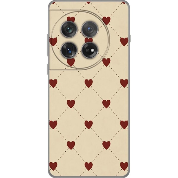 OnePlus 12 Läpinäkyvä kuori Sydänverkko